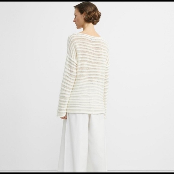 Theory White Sughero long sleeves sweater - Picture 4 of 12